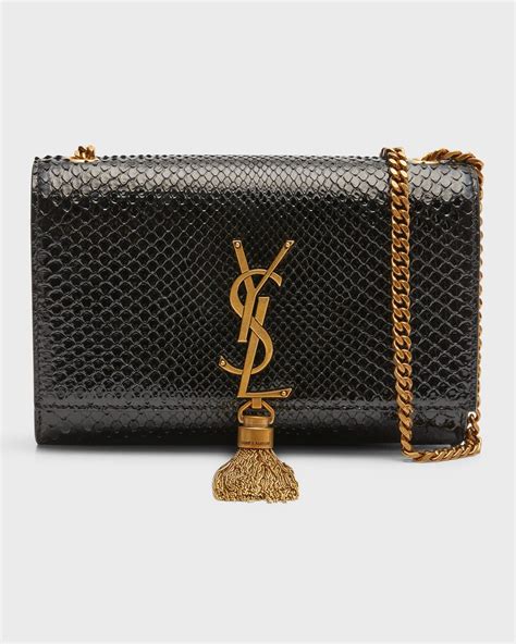 kate monogram ysl small python-effect crossbody bag|Saint Laurent Kate Monogram YSL Small Python Shoulder Bag.